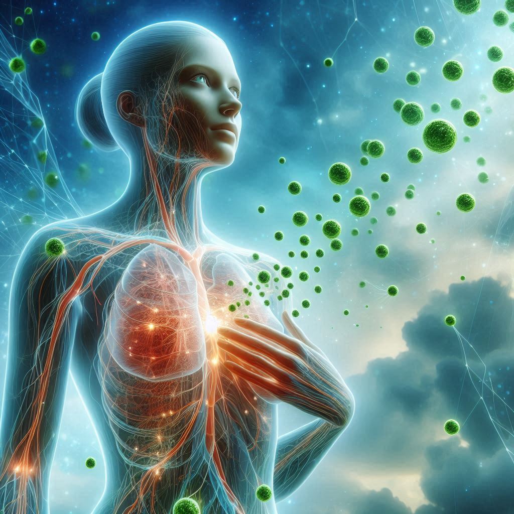 SISTEMA LINFATICO CON ESFERAS VERDES